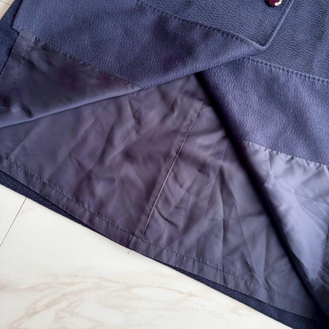 大きいサイズ13+◆美品 レリアン カシミヤ100 ロング チェスター コート