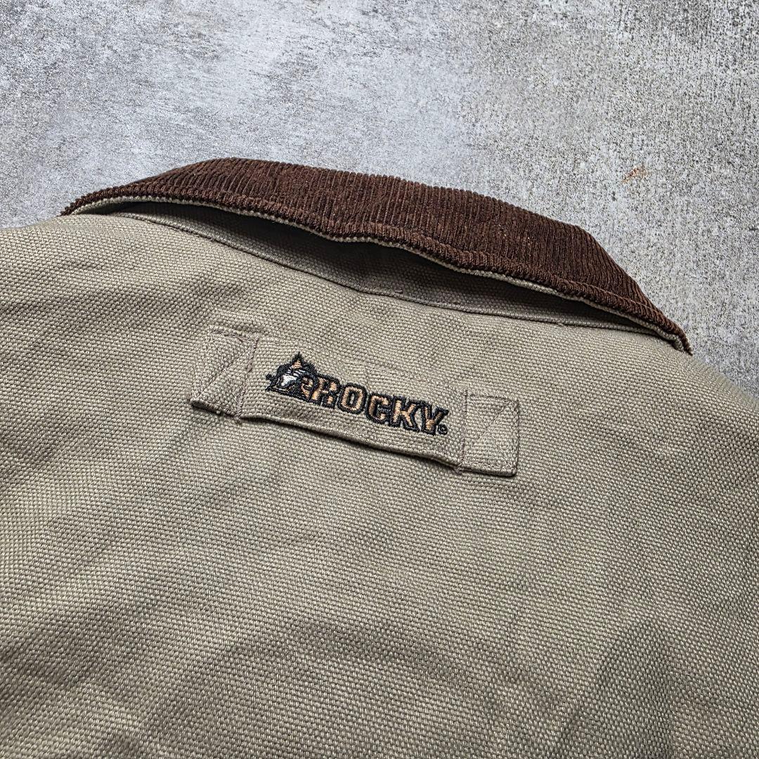 ROCKYロッキーダック地デトロイトジャケット短丈襟コーデュロイカバーオールXL