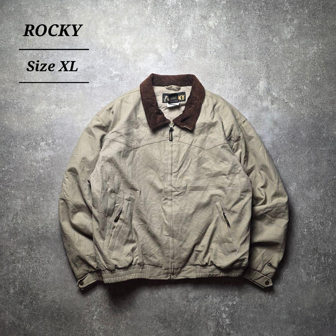 ROCKYロッキーダック地デトロイトジャケット短丈襟コーデュロイカバーオールXL