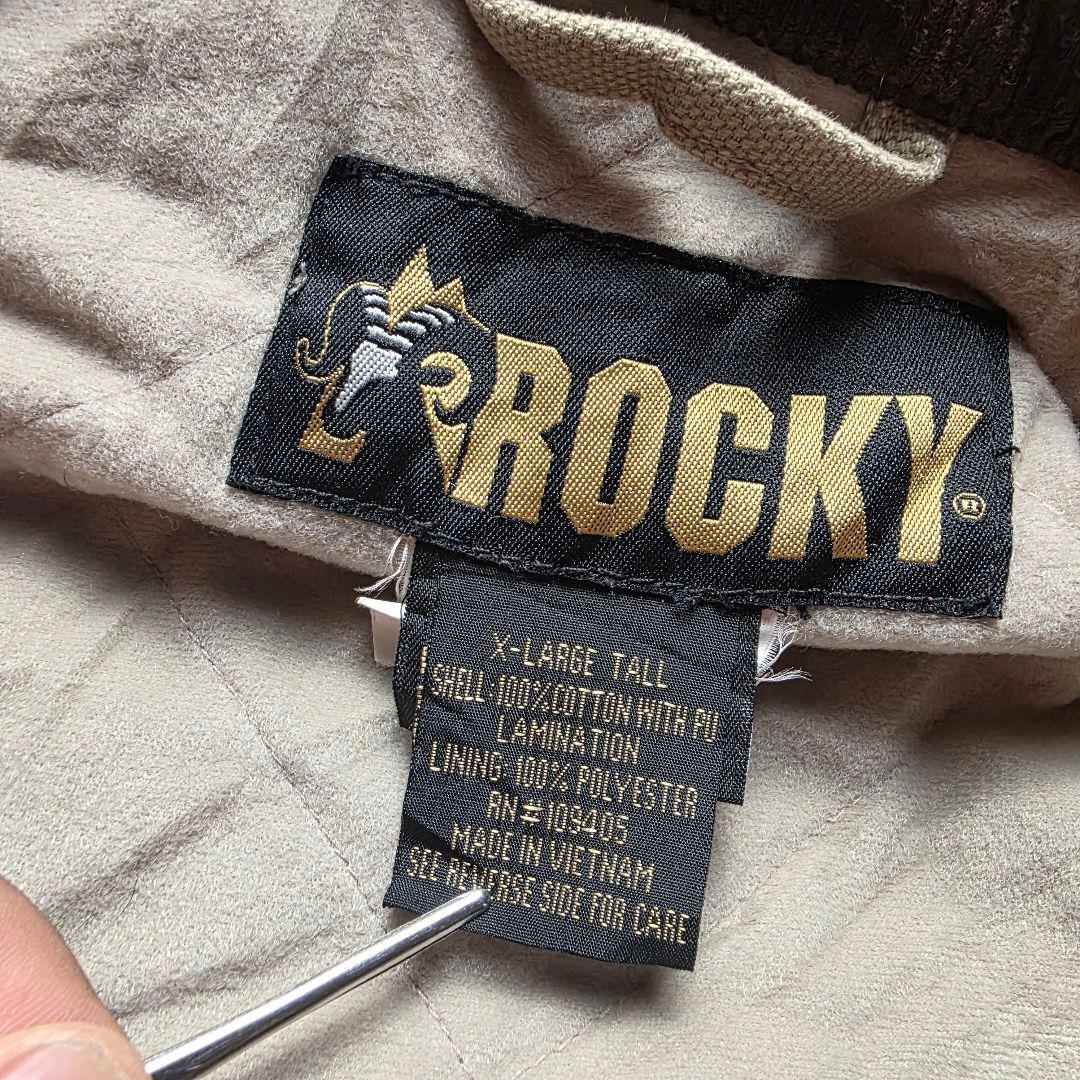 ROCKYロッキーダック地デトロイトジャケット短丈襟コーデュロイカバーオールXL