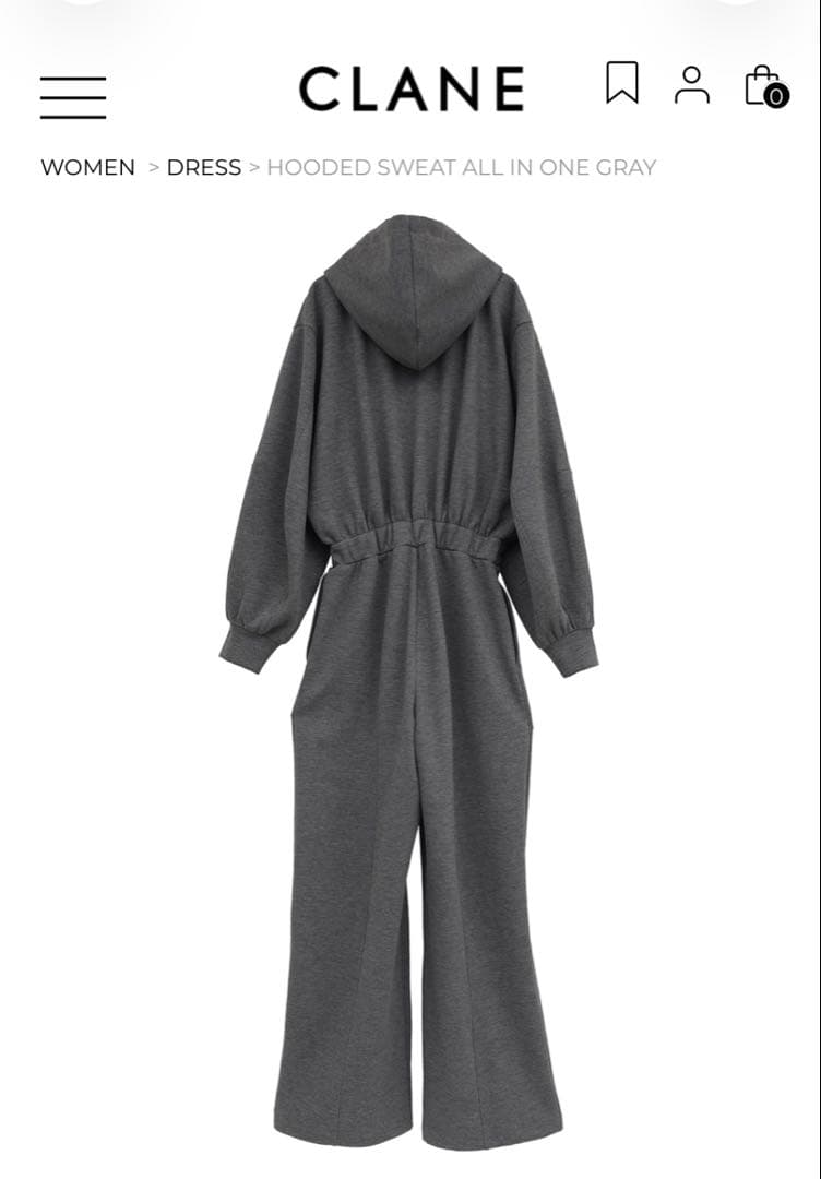 CLANE HOODED SWEAT ALL IN ONE サイズ1