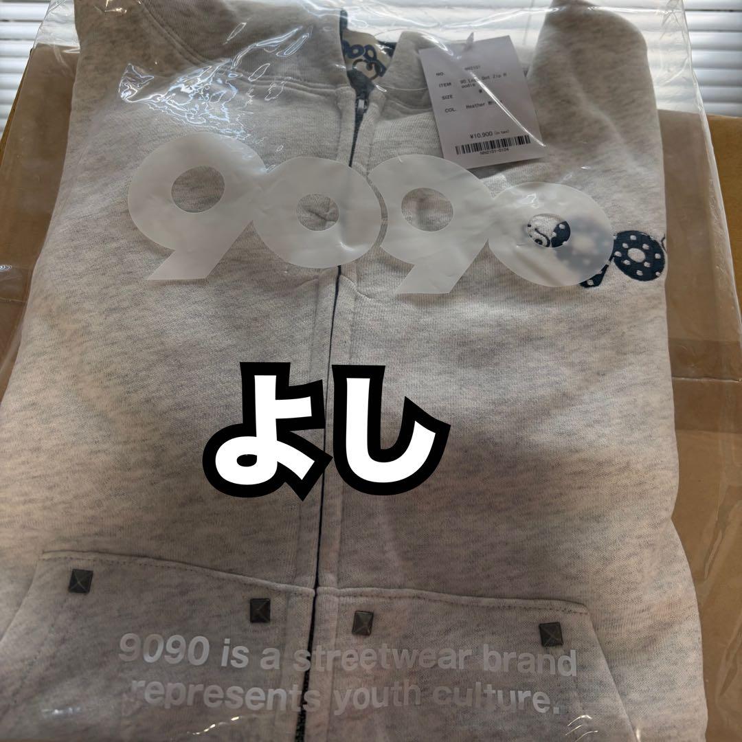 ホワイト　9090 パーカー フーディ セットアップ Hoodie M