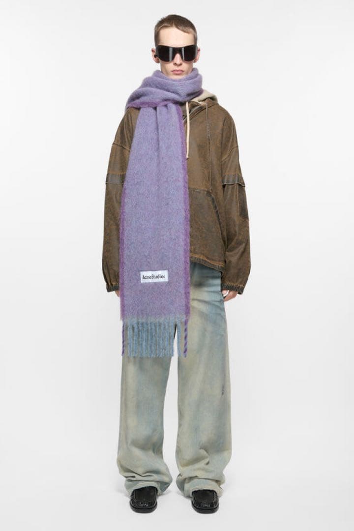 即発送‼️新品未使用Acne Studios モヘア ウール フリンジ マフラー