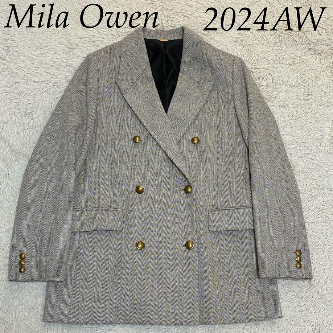 Mila Owen 2024AW ダブルジャケット 金ボタン