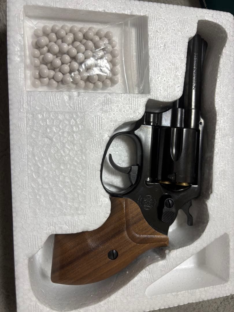 ガスガン　M36 3インチ　WディープブラックABS 木製グリップ仕様