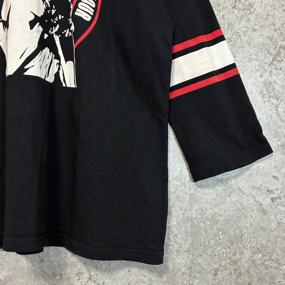 ヒステリックグラマー ロンT七分袖カットソー ヒスガール ブラック L 袖ライン