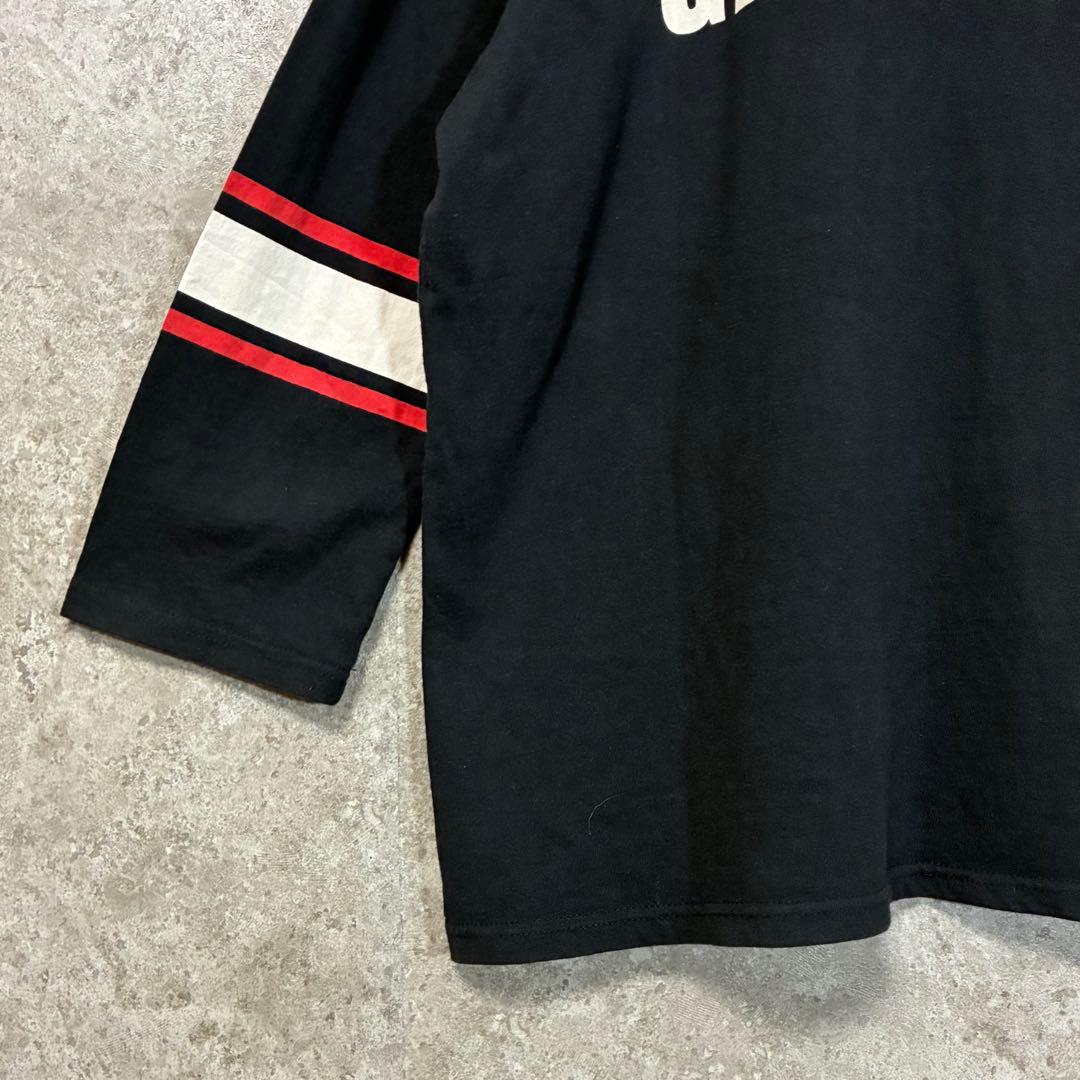 ヒステリックグラマー ロンT七分袖カットソー ヒスガール ブラック L 袖ライン