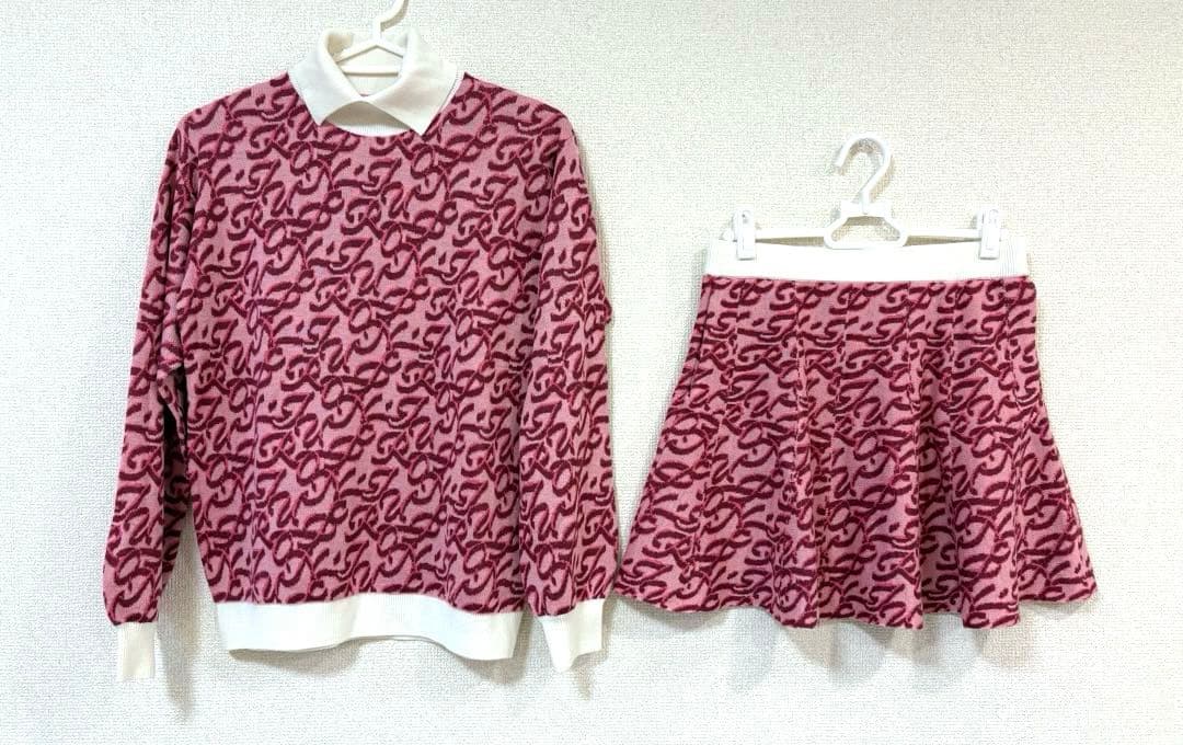 JUN & ROPE ジュンアンドロペモノグラム柄　プルオーバーセットアップ　S