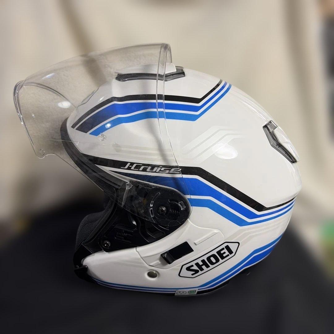 SHOEI J-Cruise ジェットヘルメット ホワイト/ブルー Lサイズ