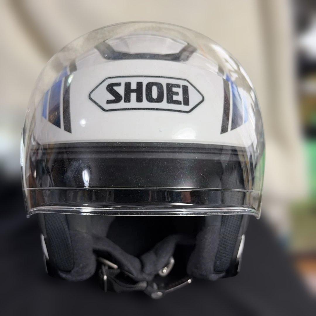 SHOEI J-Cruise ジェットヘルメット ホワイト/ブルー Lサイズ