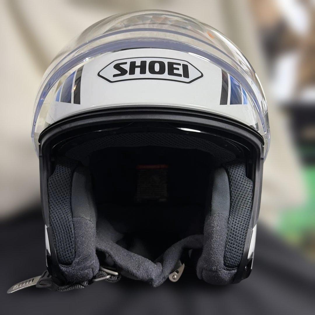 SHOEI J-Cruise ジェットヘルメット ホワイト/ブルー Lサイズ