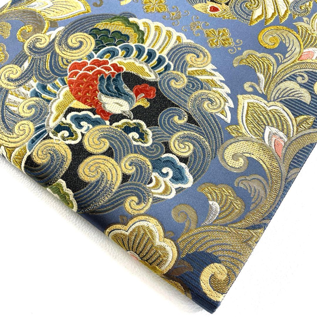 専用帯5031 ●高級 正絹 円鳳唐花文 本金箔 六通 袋帯