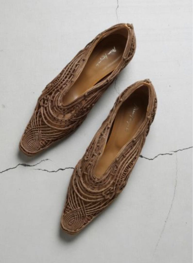 【値下げ】Mame Kurogouchi コード刺繍パンプス 23.5