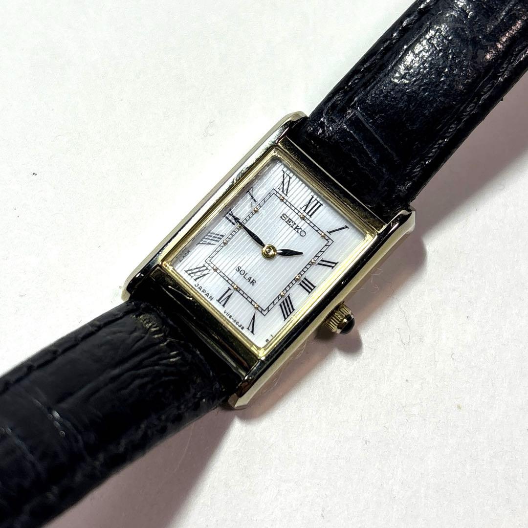 SEIKO セイコー ソーラー レディース腕時計 V115-0BD0