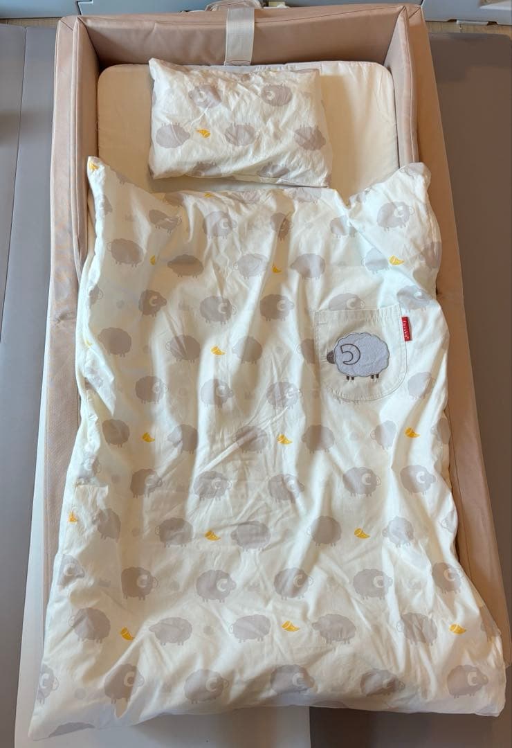 【美品】ファルスカ　コンパクトベッドフィットL ベージュ