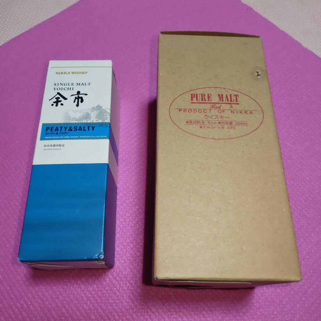 【未開封・箱に難あり】ニッカ ウイスキー 余市＆ピュアモルト