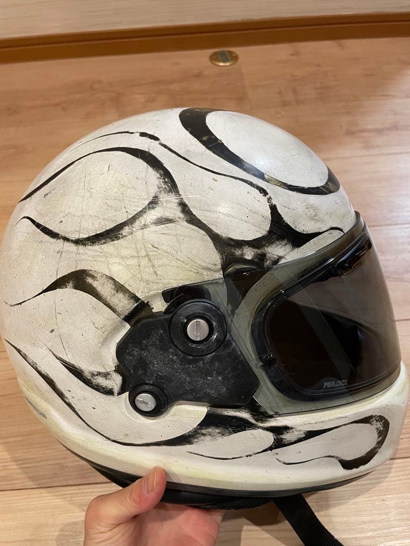 アライ　ラパイドネオ　白色　Mサイズ　ビンテージ　ヤレ　エイジング　カスタム塗装