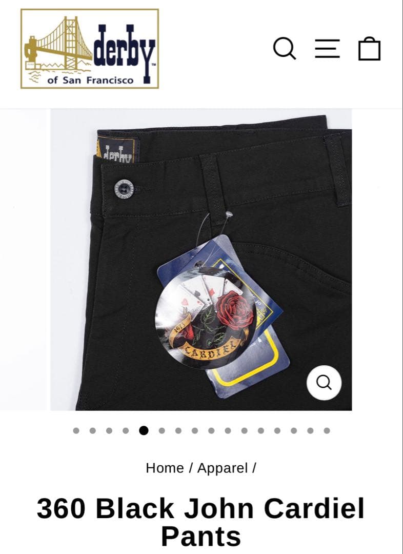 新品未使用 ダービーオブサンフランシスコ フリスコパンツ w34