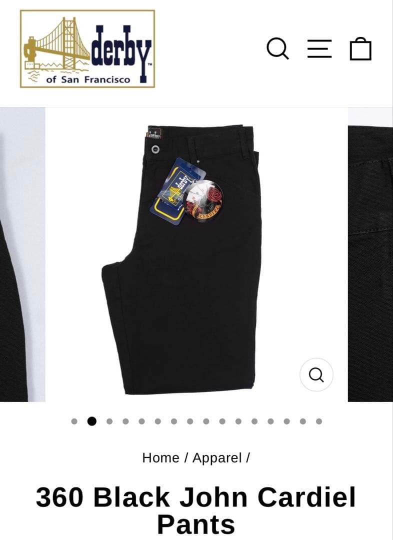 新品未使用 ダービーオブサンフランシスコ フリスコパンツ w34