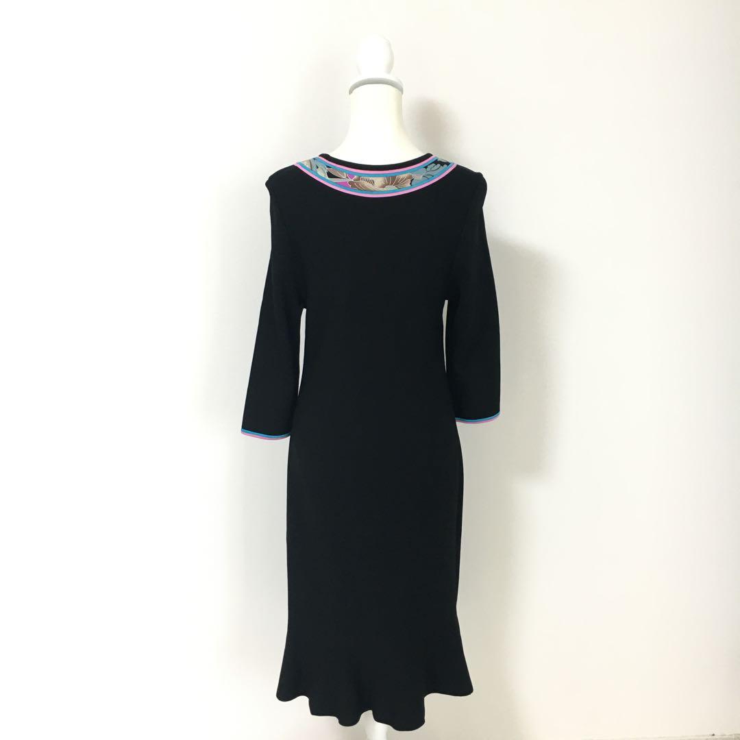 美品　LEONARD レオナール　ニット　ドレス　ワンピース　42