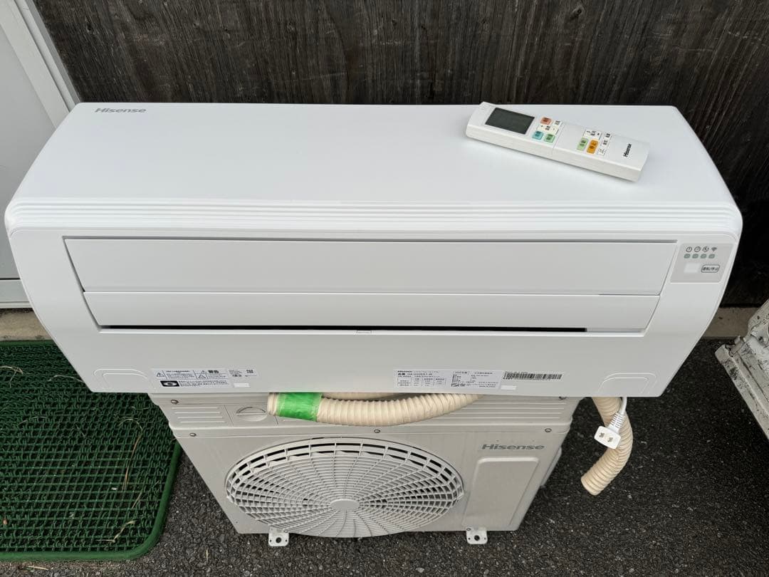 室外機も込 ハイセンス 6畳用 Wi-Fi/換気 エアコン クーラー2022年製