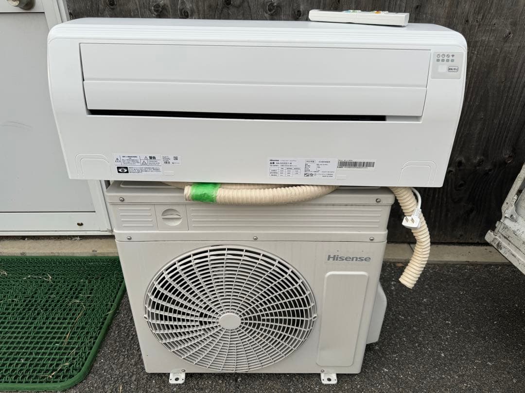 室外機も込 ハイセンス 6畳用 Wi-Fi/換気 エアコン クーラー2022年製