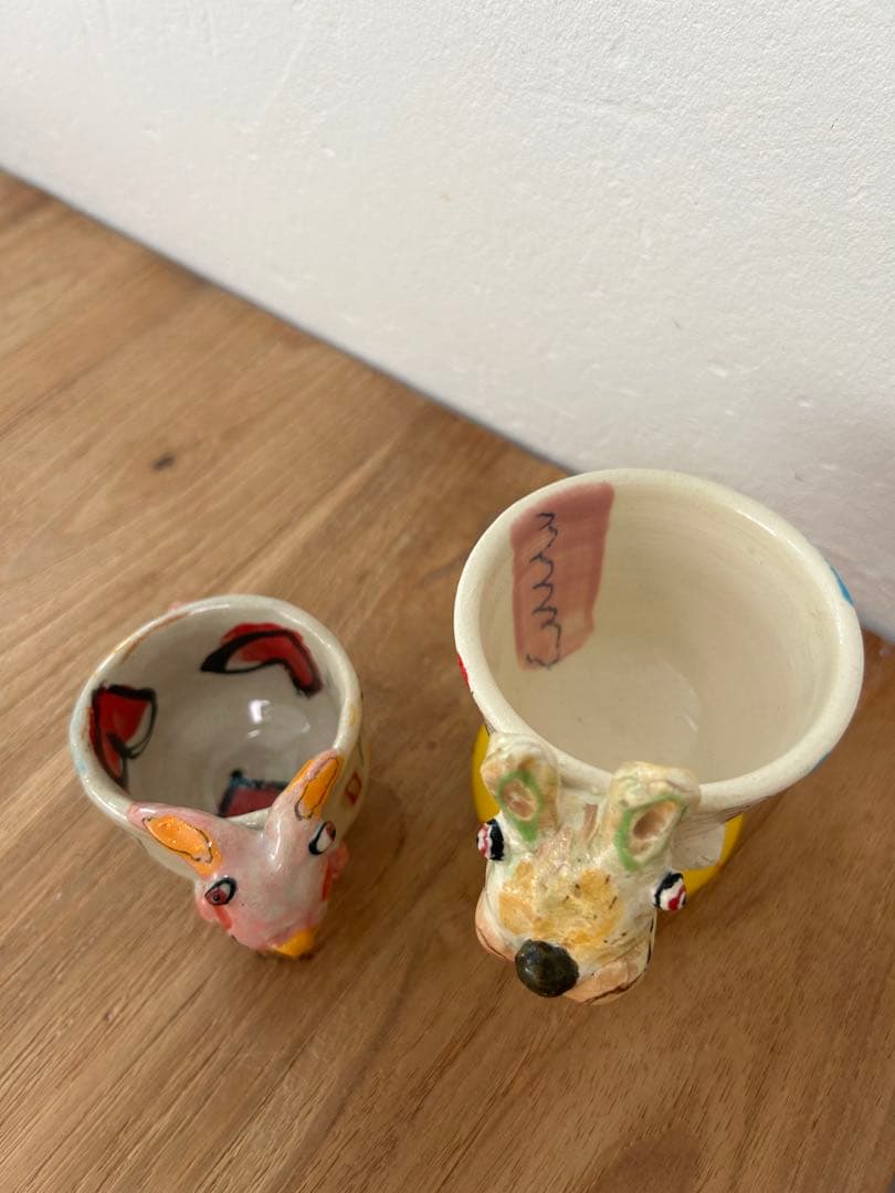 未使用　KATURA さん　動物カップ　うさぎ　２点