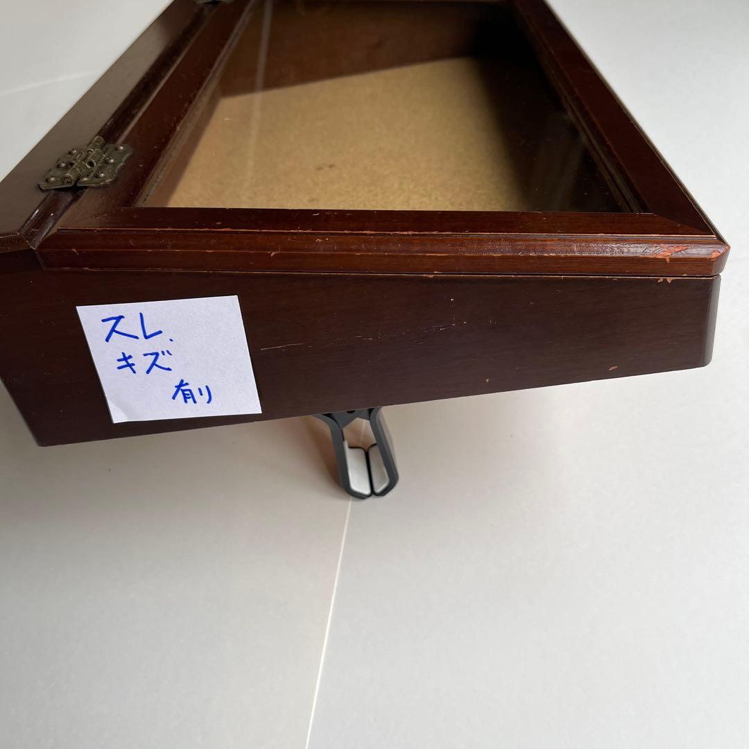 ショーケース　ガラスケース　木製コレクションケース鍵付き