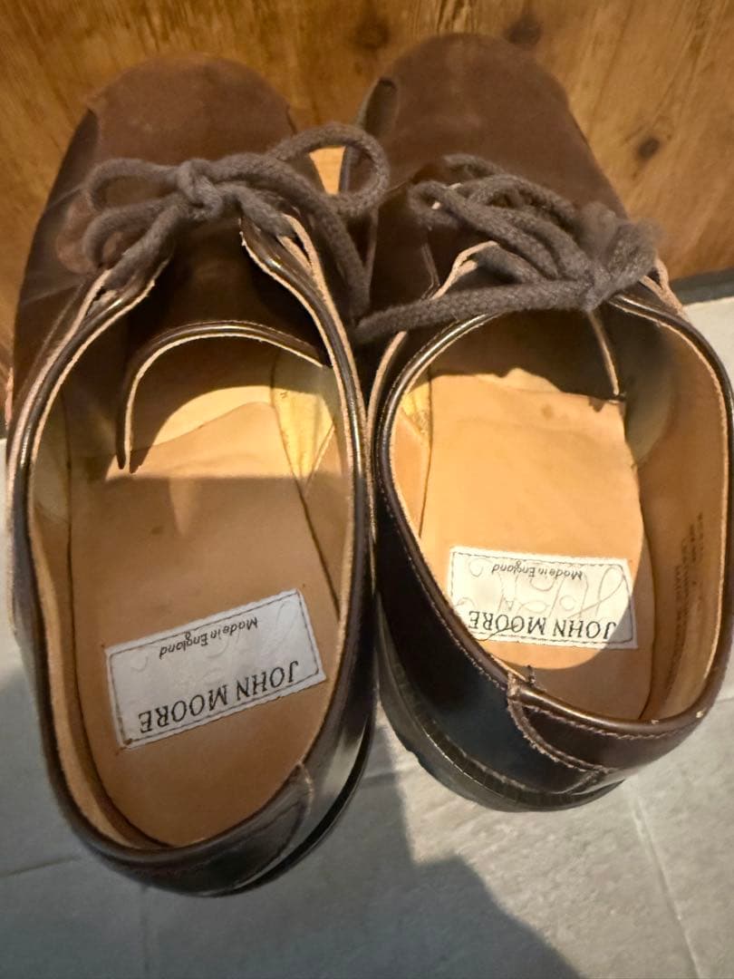 「JOHN MOORE ジョンムーア スエード レザーシューズ 英国製 UK7」
