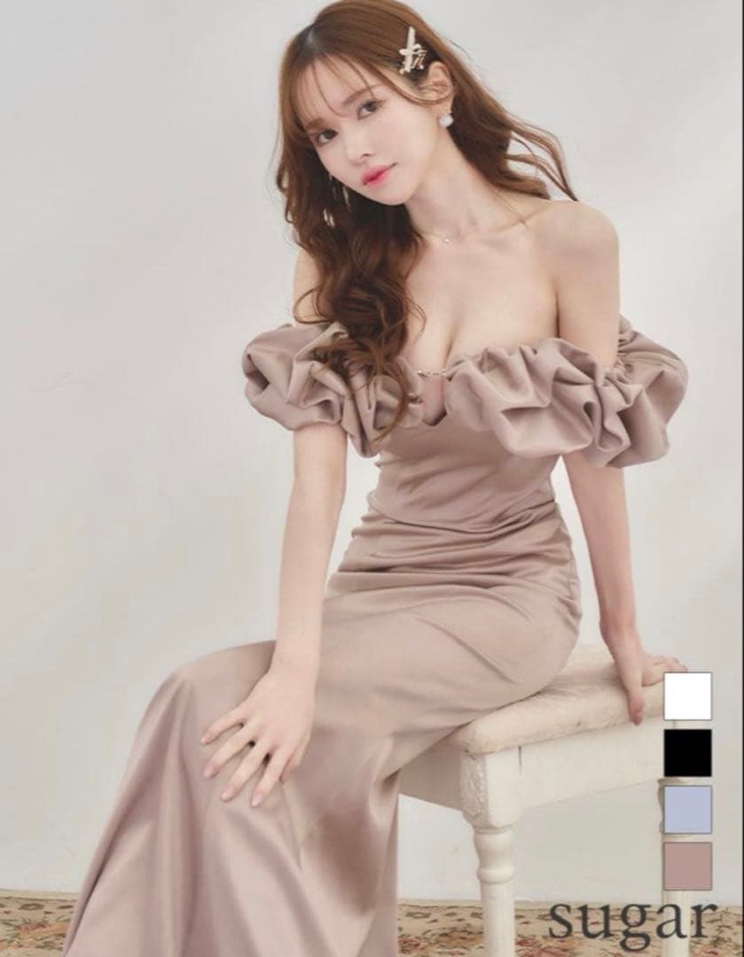 sugar / ANGEL R オフショル/ ロングドレス/ キャバドレス　M