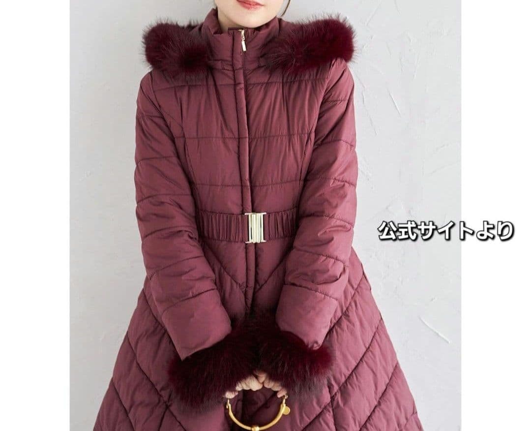 【ボルドー系カラー】ロングダウンコート