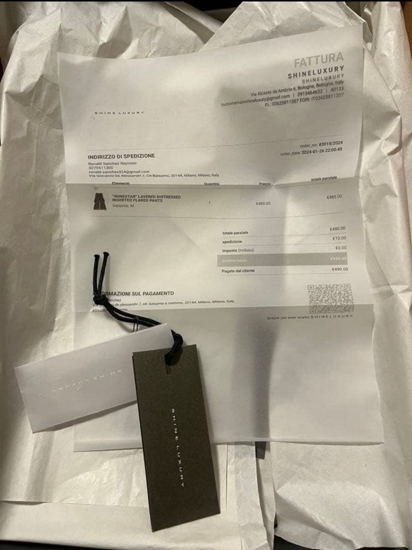 パンツ shine luxury layered pants