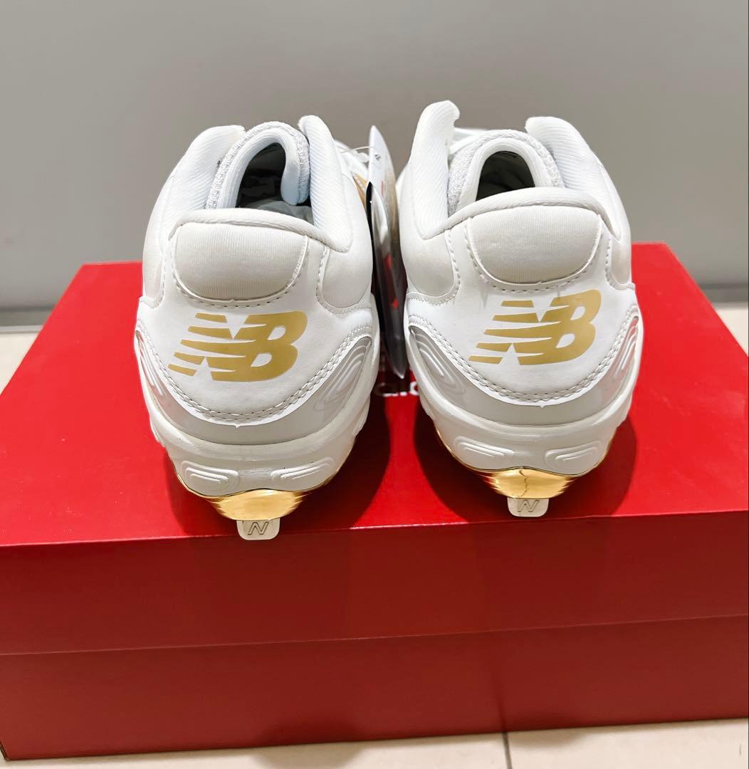 新品 ニューバランス 3000 V7 スパイク 27cm ホワイト ゴールド