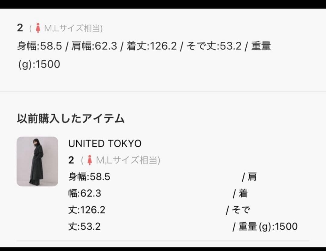 UNITED TOKYO スタンドカラーロングコート　BROWN SIZE2