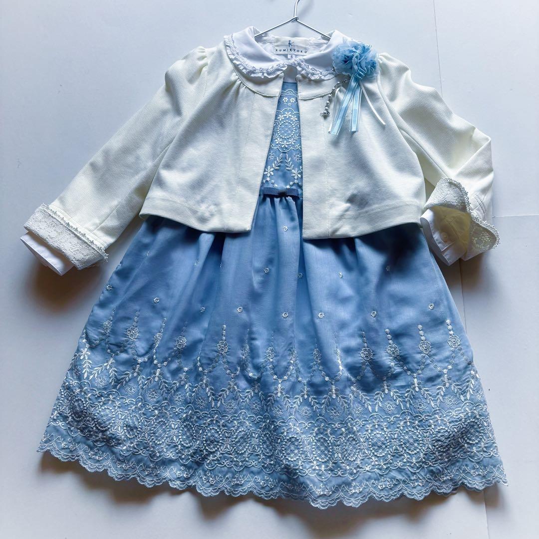 美品 組曲 フォ－マルセット ボレロ ワンピース ブラウス 100 110