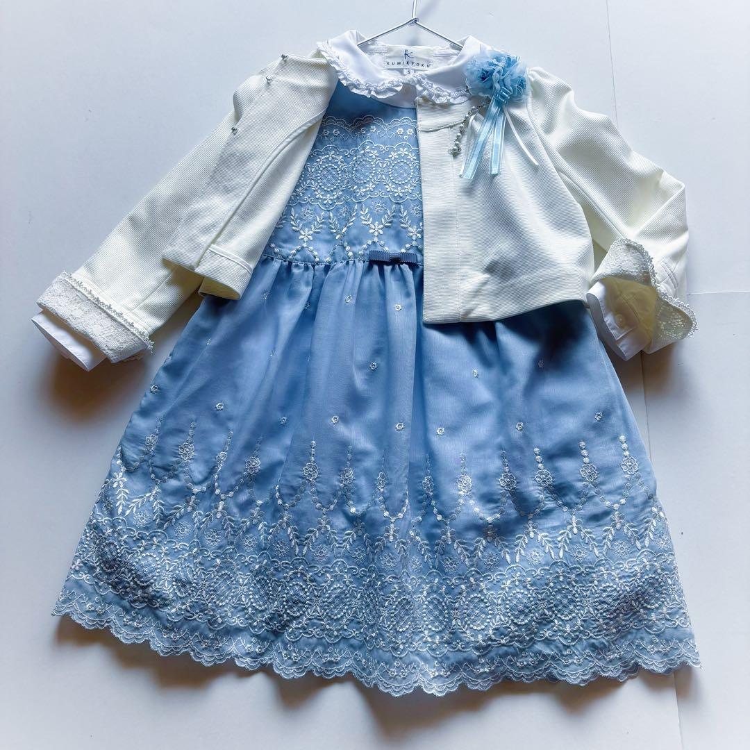 美品 組曲 フォ－マルセット ボレロ ワンピース ブラウス 100 110