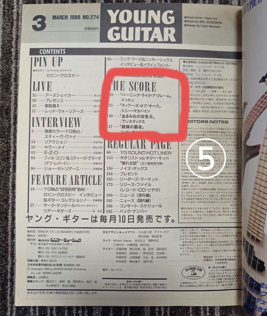 トニー・マカパイン 楽譜 Tony Macalpine スコア ヤングギター