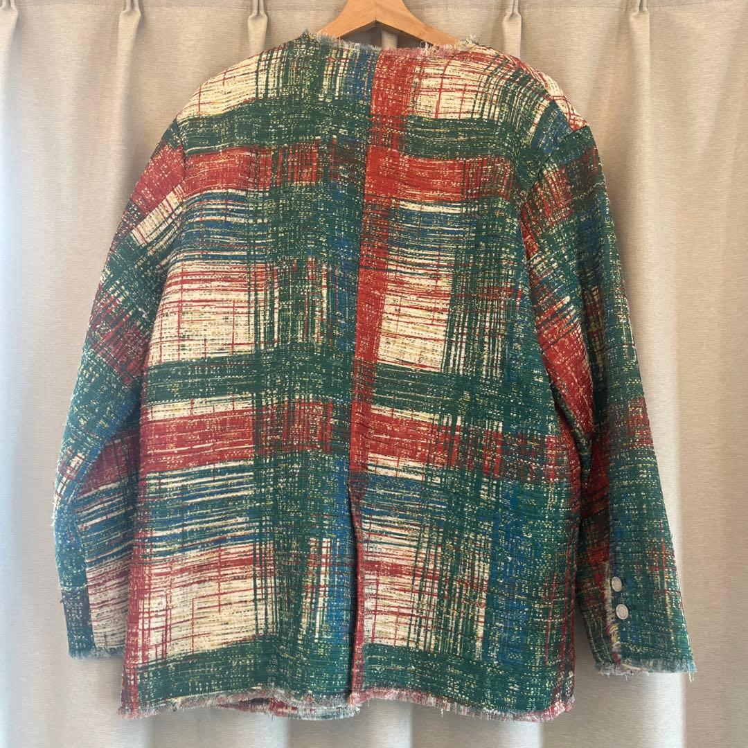 ジャケット・アウター AMERI LADY LIKE PRINT TWEEDS JACKET