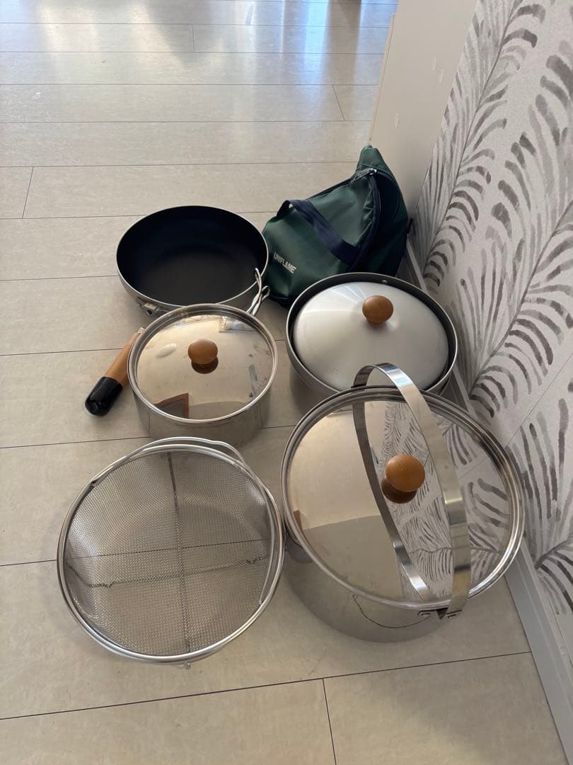 ユニフレーム　fan5DX ステンレス、アルミ調理器具セット