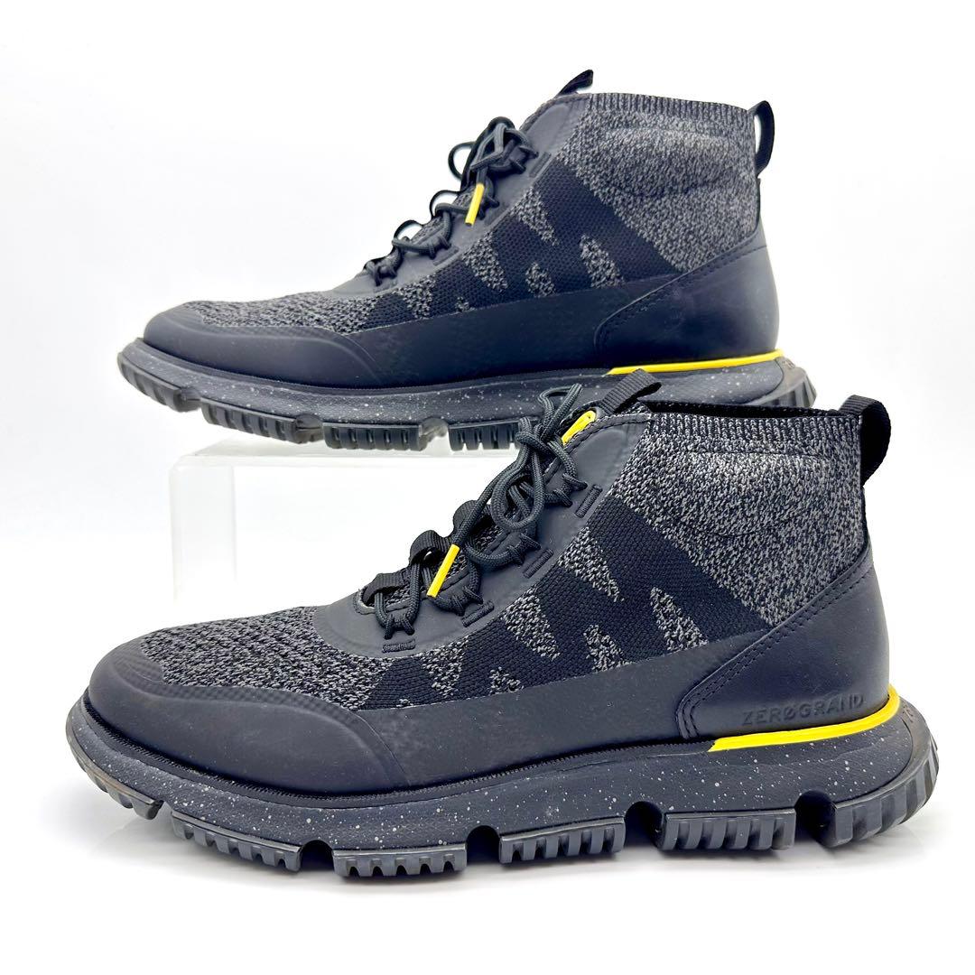 コールハーン ゼログランド スティッチライト ブーツ WP ブラック イエロー