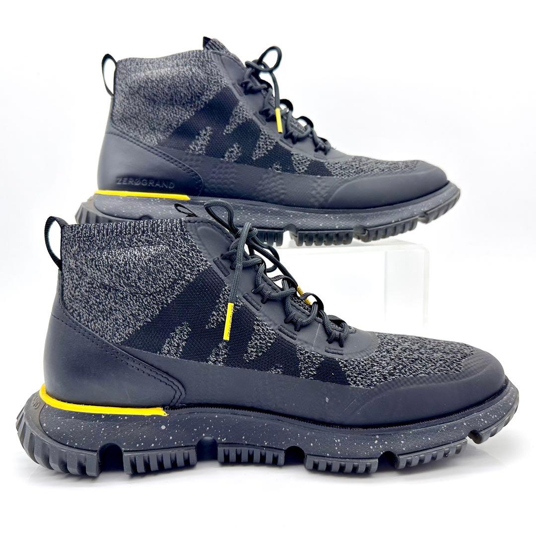 コールハーン ゼログランド スティッチライト ブーツ WP ブラック イエロー