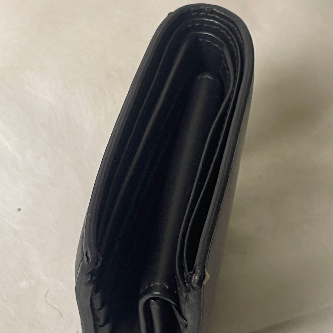 【極美品】VALENTINO バレンチノ VLTN レザー 二つ折り財布 黒