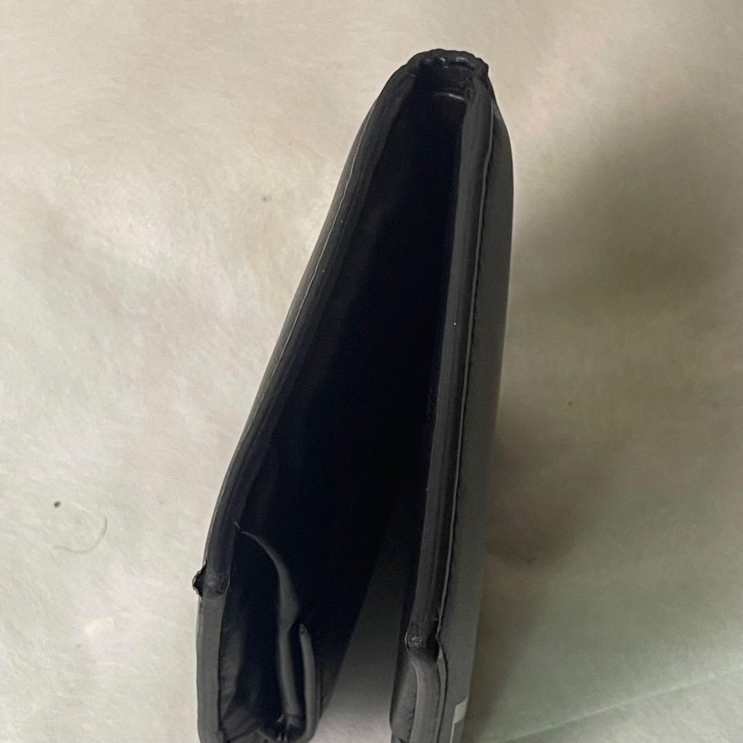 【極美品】VALENTINO バレンチノ VLTN レザー 二つ折り財布 黒