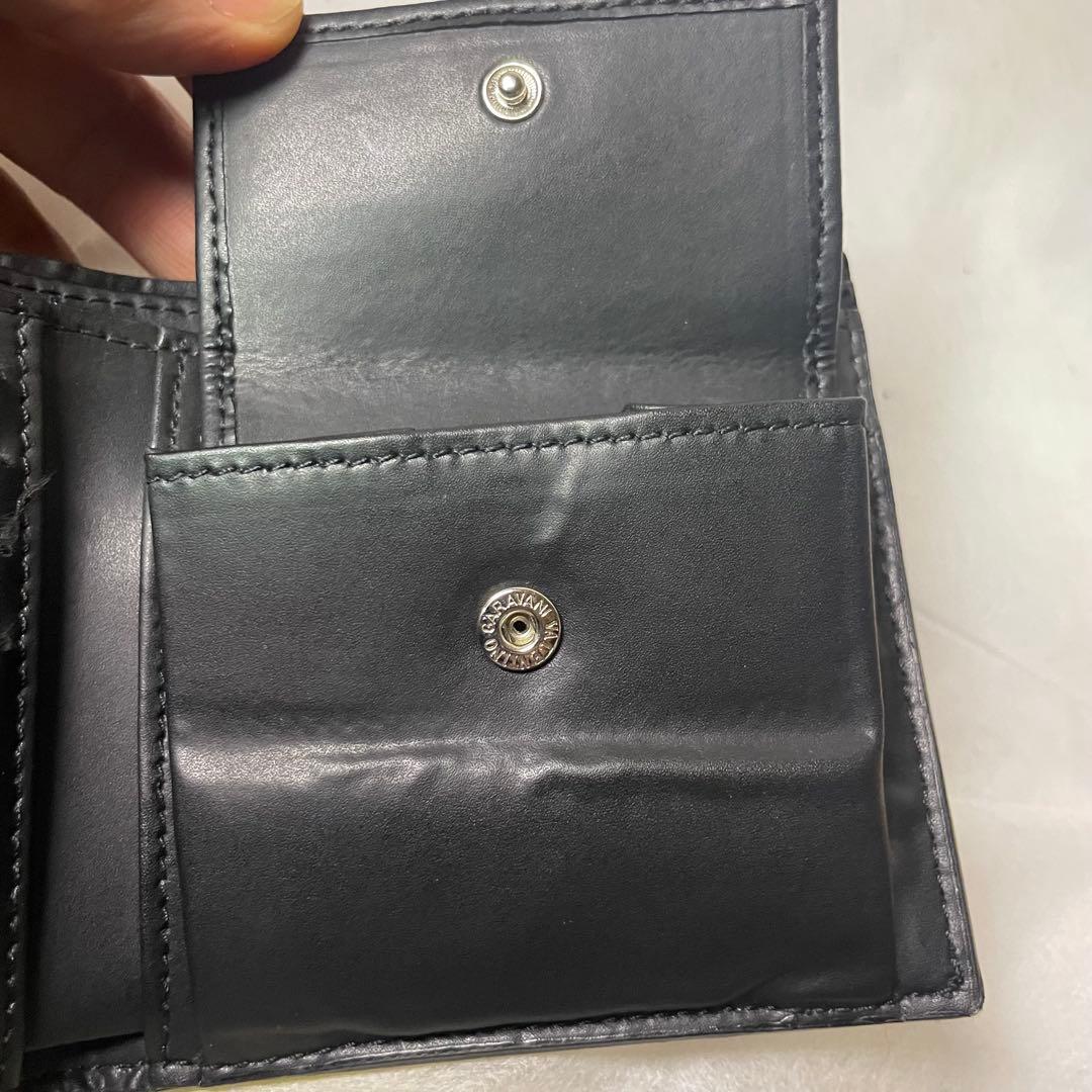 【極美品】VALENTINO バレンチノ VLTN レザー 二つ折り財布 黒