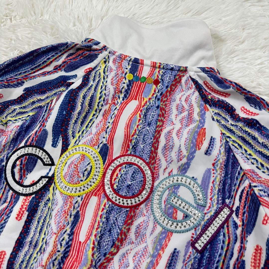 希少✨COOGI トラックジャケット　マルチカラー　ラインストーン　L