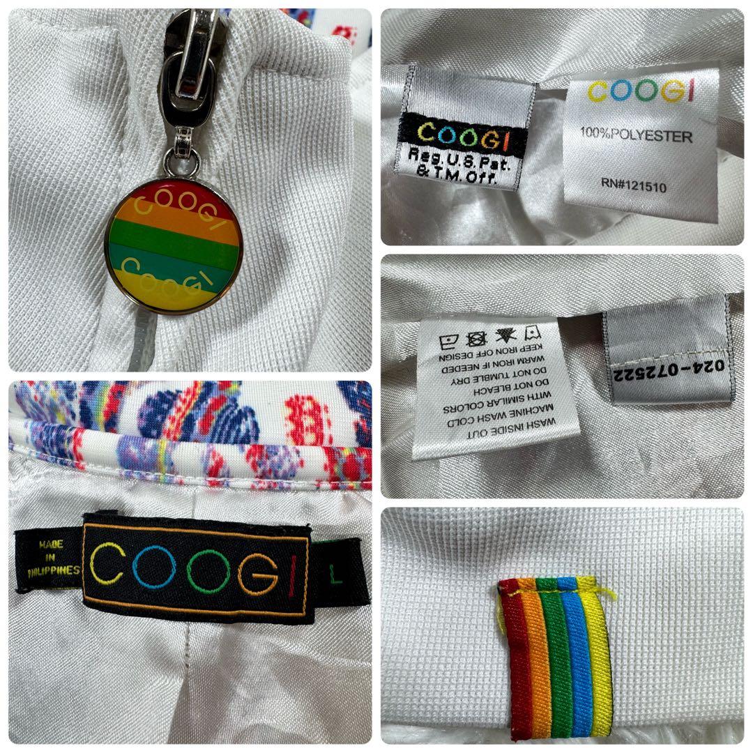 希少✨COOGI トラックジャケット　マルチカラー　ラインストーン　L