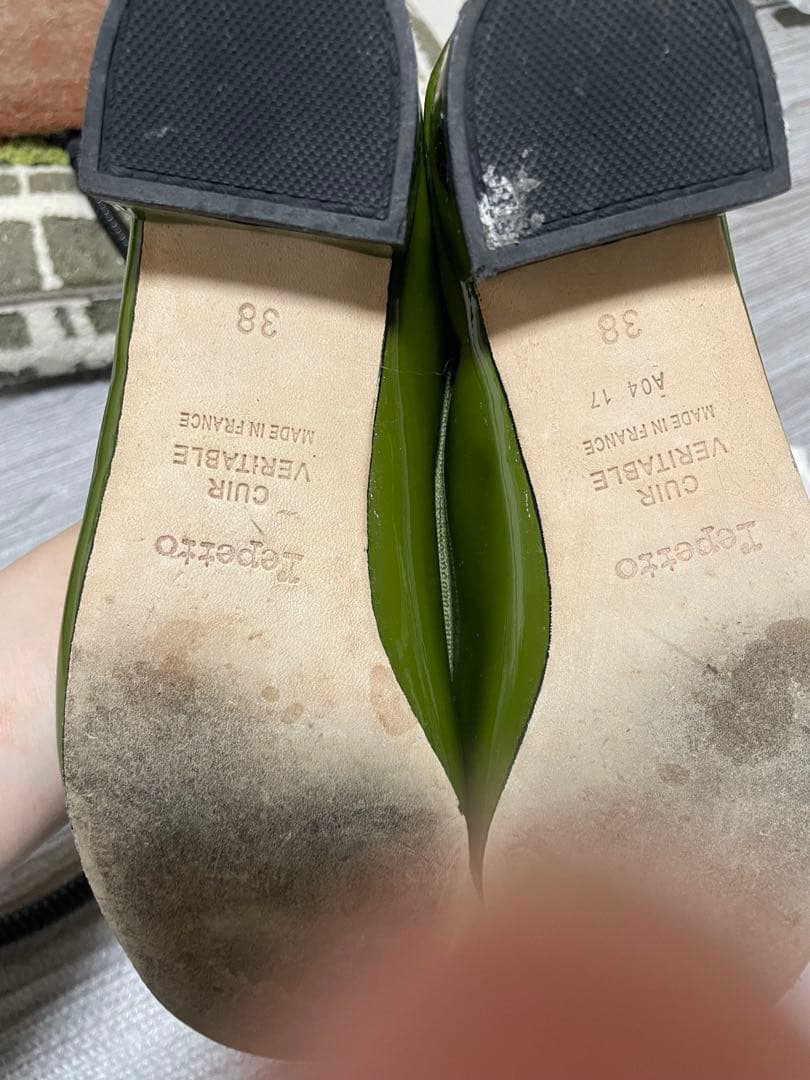 Repetto オリーブグリーン バレエシューズ