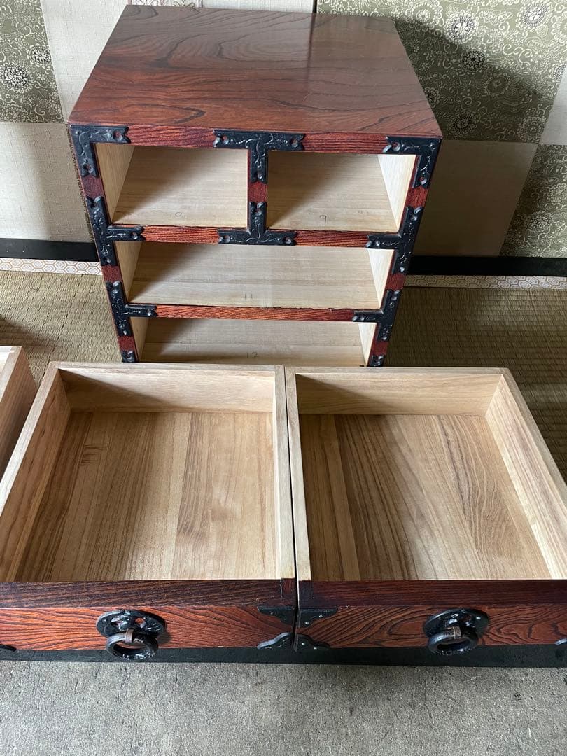 時代和箪笥 民藝・家具 ビンテージ　 時代箪笥 チェスト 金具装　昭和レトロ