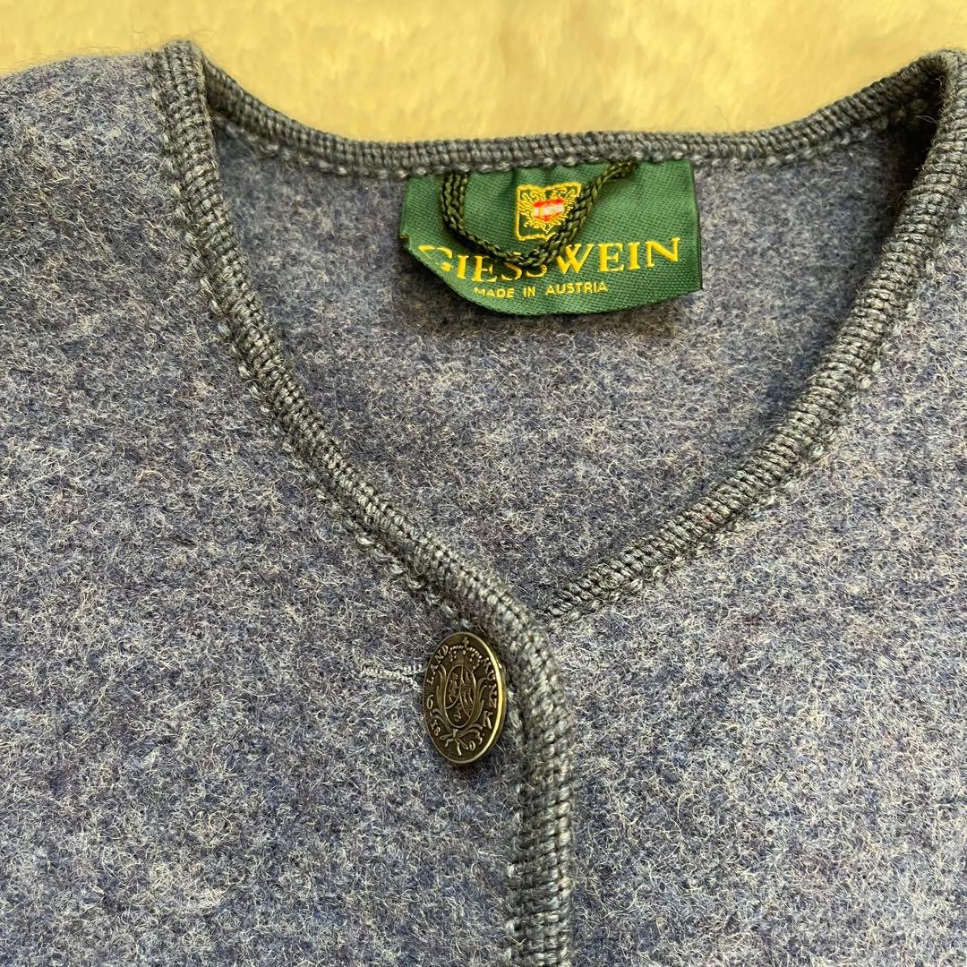 美品　GIESSWEIN刺繍デザイン襟ウールチロリアンジャケット