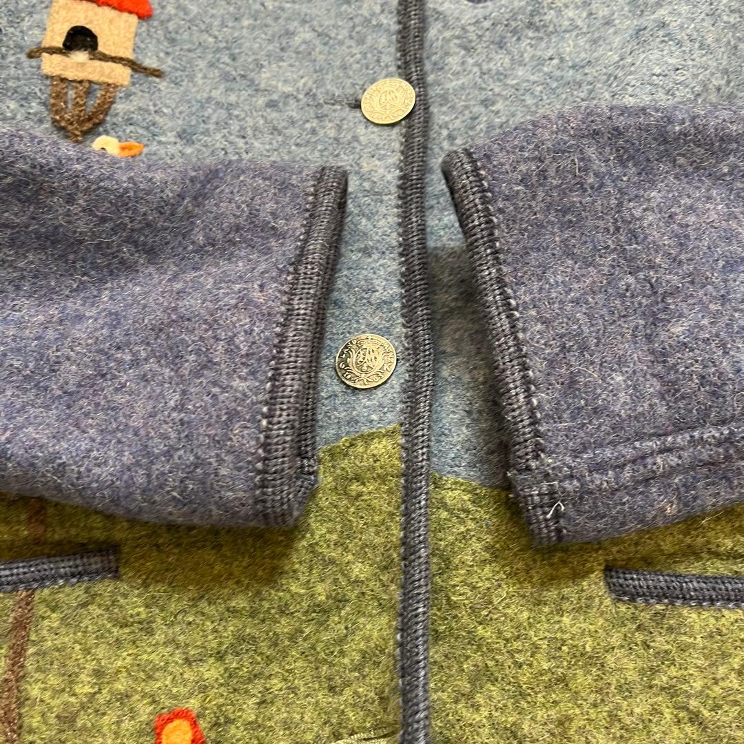 美品　GIESSWEIN刺繍デザイン襟ウールチロリアンジャケット